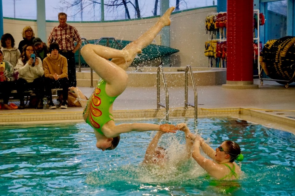 Members of the Estevan Mermaids dazzled the crowd with their skills.