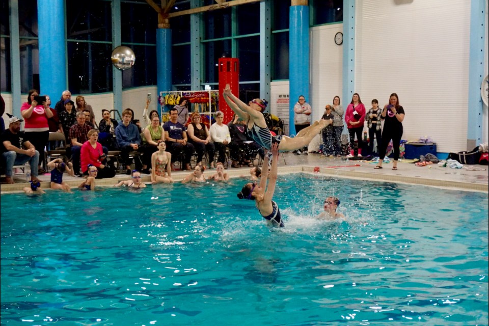 The competitive team impressed during the grand finale performance at the year-end water show.                                