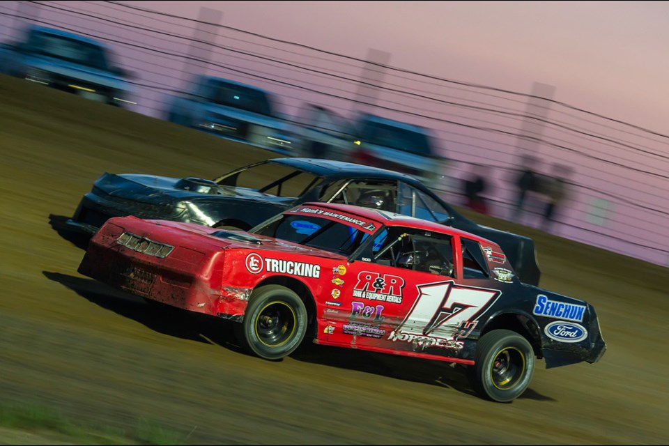 Chris Hortness, 17H, duelled with Brendon LaBatte in the stock car class. 