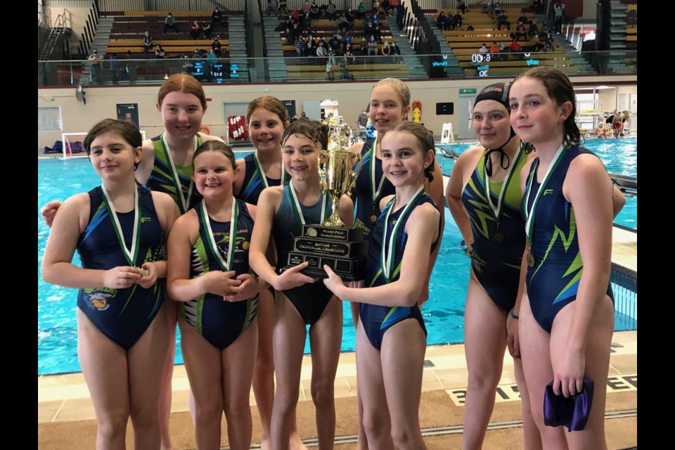 The Estevan Sharks Developmental Girls team won a gold medal. 