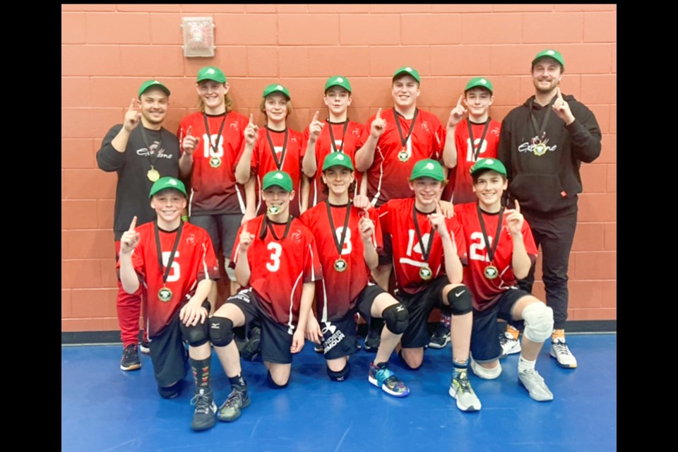 The Estevan Extreme 14U Men’s Volleyball team won gold in Division 1, meaning they were the top team in Saskatchewan. 