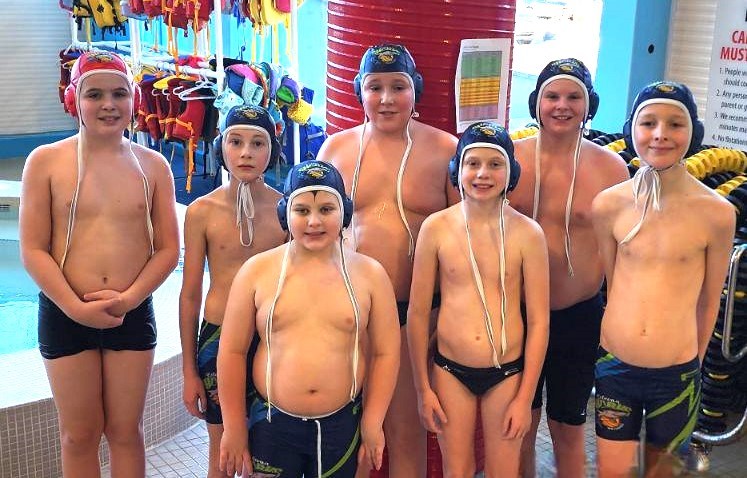 Members of the atom boys Sharks were Sebastian Martens, Jaxson Reinhardt, Dalton Maley, Hudson Enns, Jaxon Ward, Royce Milford and Eli Sclear.  