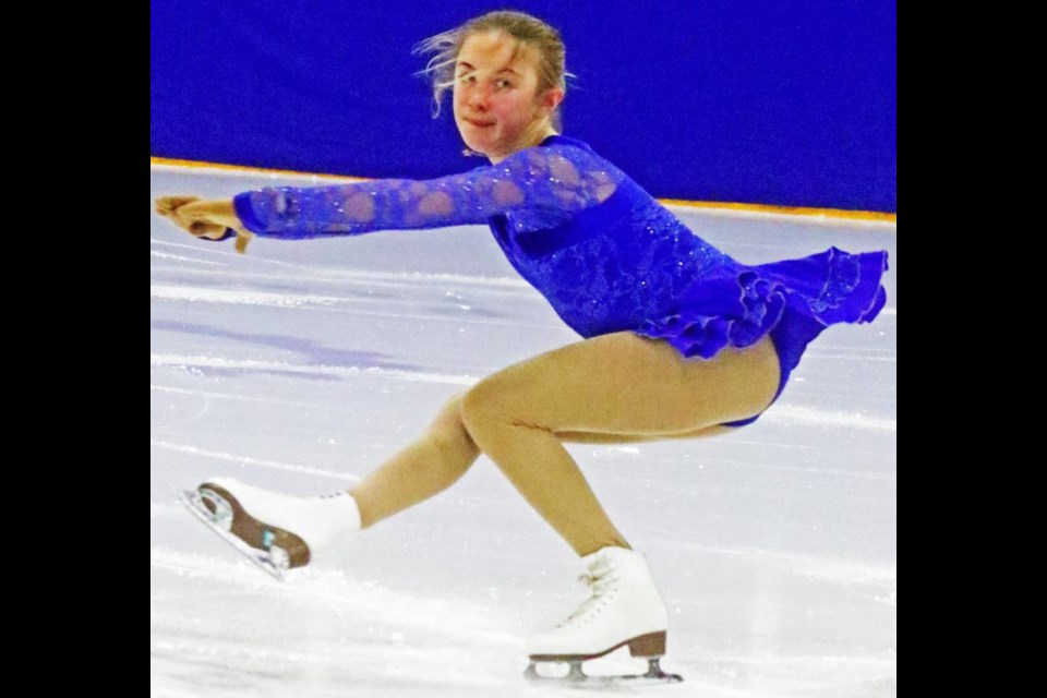 Weyburn skater Braxton Pouteaux skated in her long program on Saturday evening at the Winter Classic, hosted in Weyburn over the March 10-12 weekend.