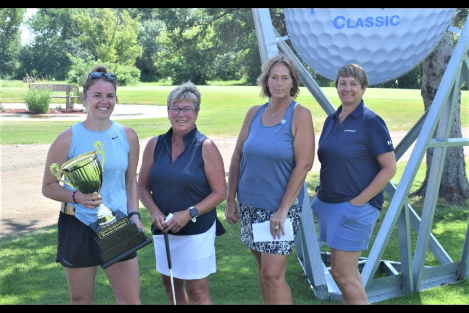 From left, Paige Wheeler, Maxine Starkewski, Heather Heath and Donna Reiger finished in the top four of the women's event. 