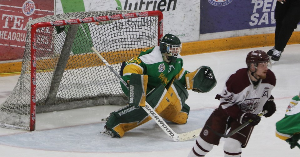 Humboldt Broncos v Flin Flon G2 Rayce Ramsay 2021-22