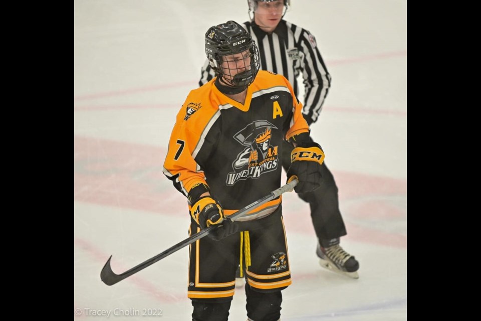 West Central Wheat Kings U18 AA player, Hunter Sperle, was dominant in the final game against Warman, scoring five goals.
