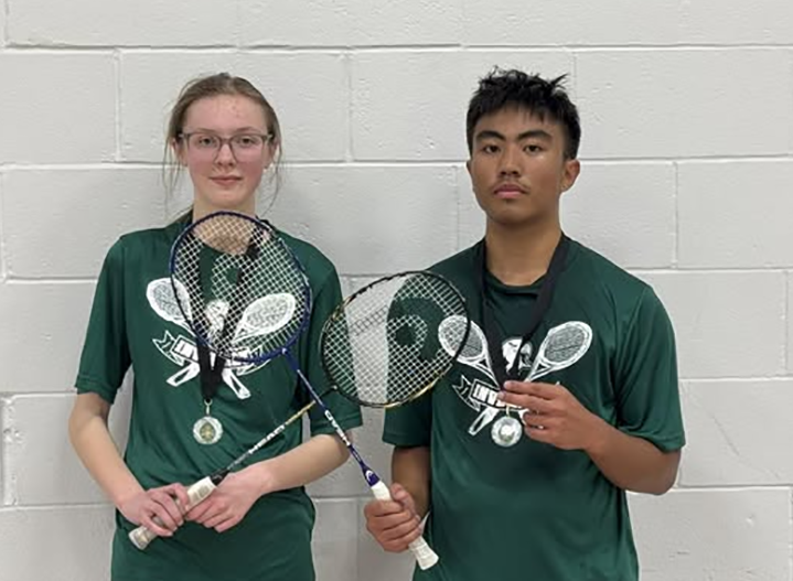 At the Pregis Badminton Tournament, Elissa Karcha and Michael Mesias won gold in Grade 8/9 mixed doubles.
