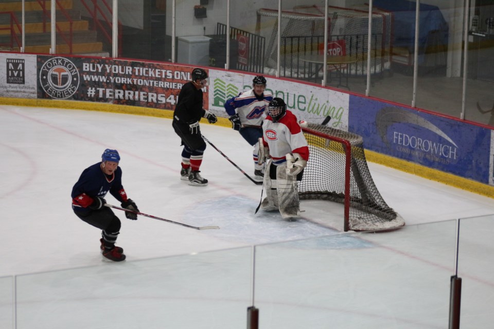 The Grinders hit the ice every Wednesday morning.  