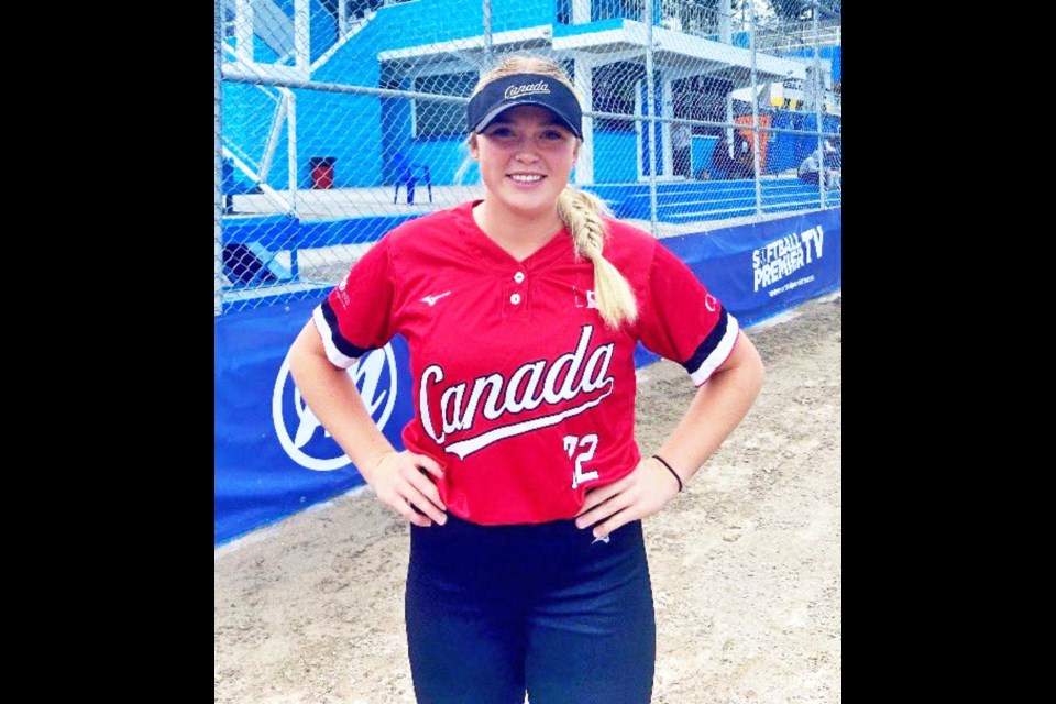 Pitcher Jorde Chartrand was a member of Team Canada, winning the silver medal at the Pan American Softball Championships in Guatemala on Nov. 12-19.