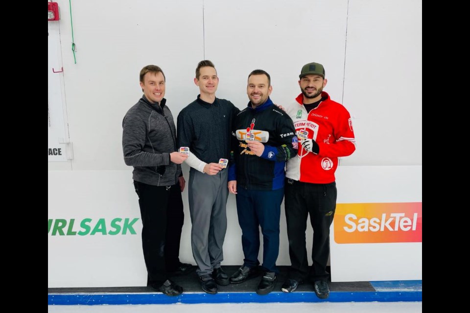 Tyler Gamble, Matt Lang, Drew Heidt and skip Josh Heidt are seeking a Sask. provincial curling championship at SaskTel Tankard upcoming in Whitewood starting Feb. 9.