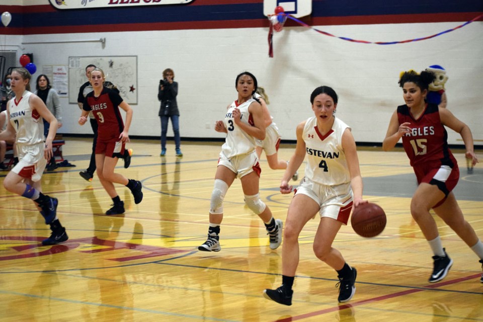The Estevan Comprehensive School Elecs faced the Weyburn Comprehensive School Eagles in the McLeod Series in 2022.