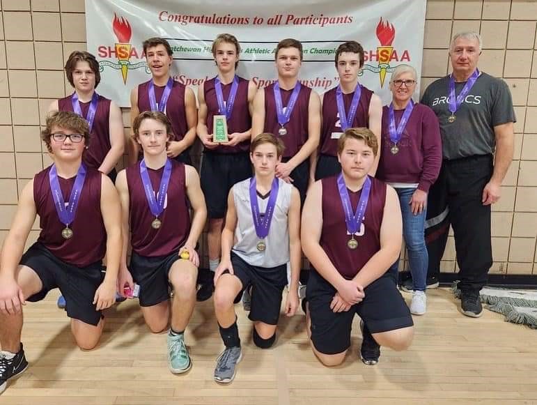 McLurg Broncs captured a silver medal at the SHSAA provincial volleyball championship held in Regina.