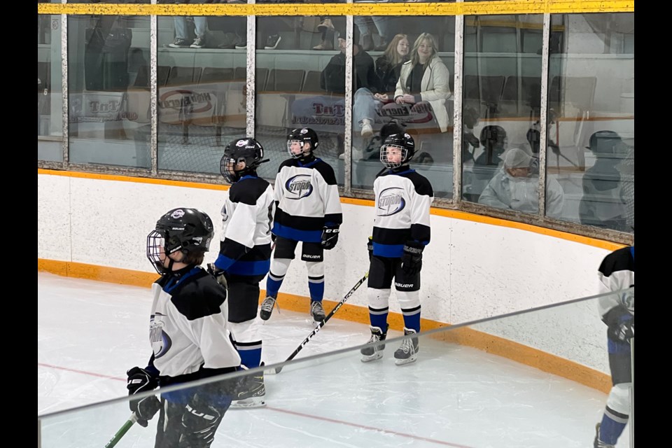 The U13 Arcola-Lampman Combines played the Estevan Storm at Minor Hockey Day in Lampman.