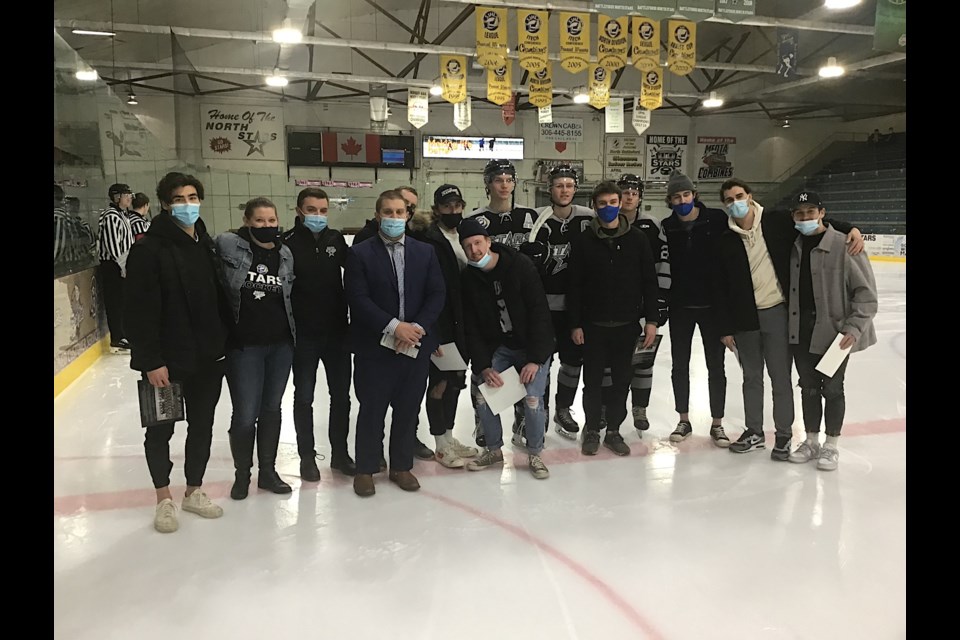 Members of the 2019-20 Battlefords North Stars were back at the Access Communications Centre Friday night.