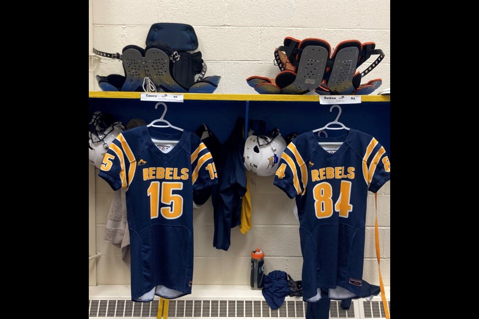 Kerrobert Rebels clubhouse is ready with jerseys and equipment for the team this season.
