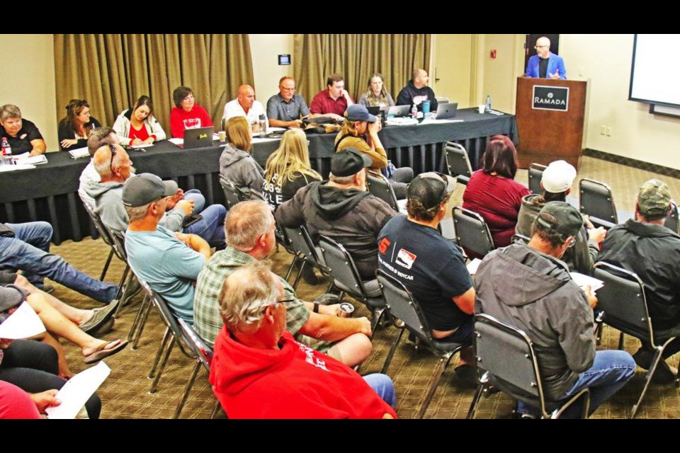 Jeff Richards emceed the annual meeting for the Weyburn Red Wings, held at the Ramada Hotel on Wednesday evening.