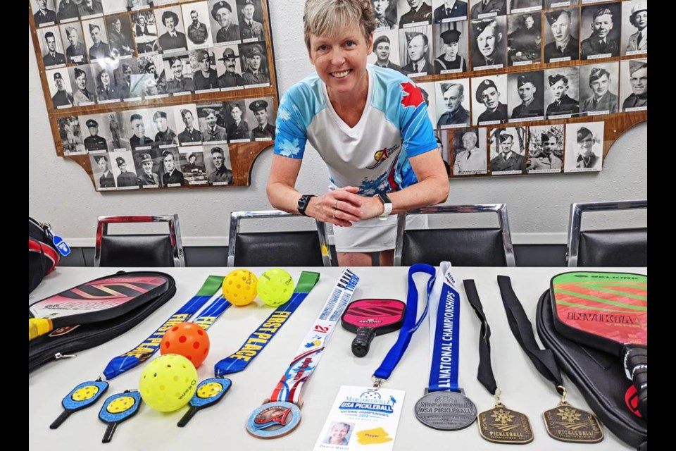 Pickleball player Deana Mainil shows some of her favourite medals won at provincial and national competitions and championships, including from this August.