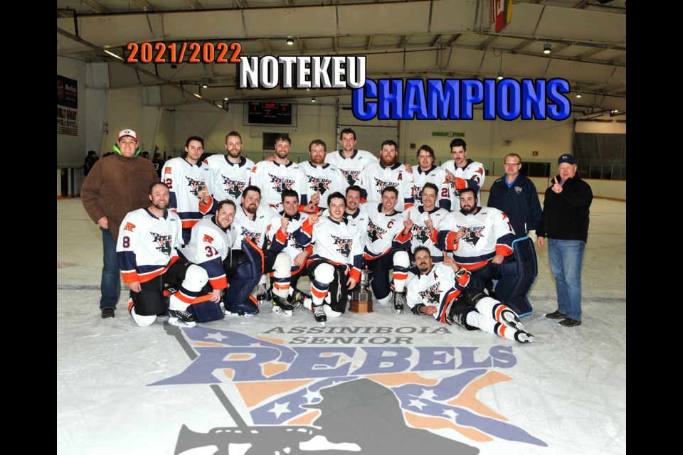 The Assiniboia Senior Rebels were named the 2021-2022 Notekeu champions, after winning their final playoff game.