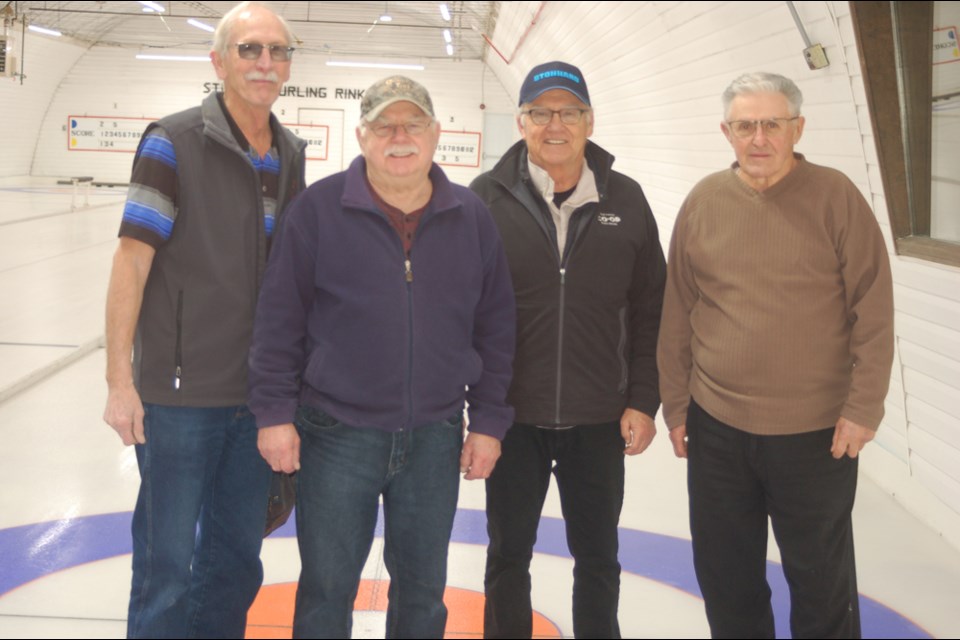 The Canora team skipped by Don Probe won the Sturgis Senior Bonspiel held Feb. 7-9. Team members from left, were: Probe, Brian Herriges, Robert Waselenko and Robert Roll.