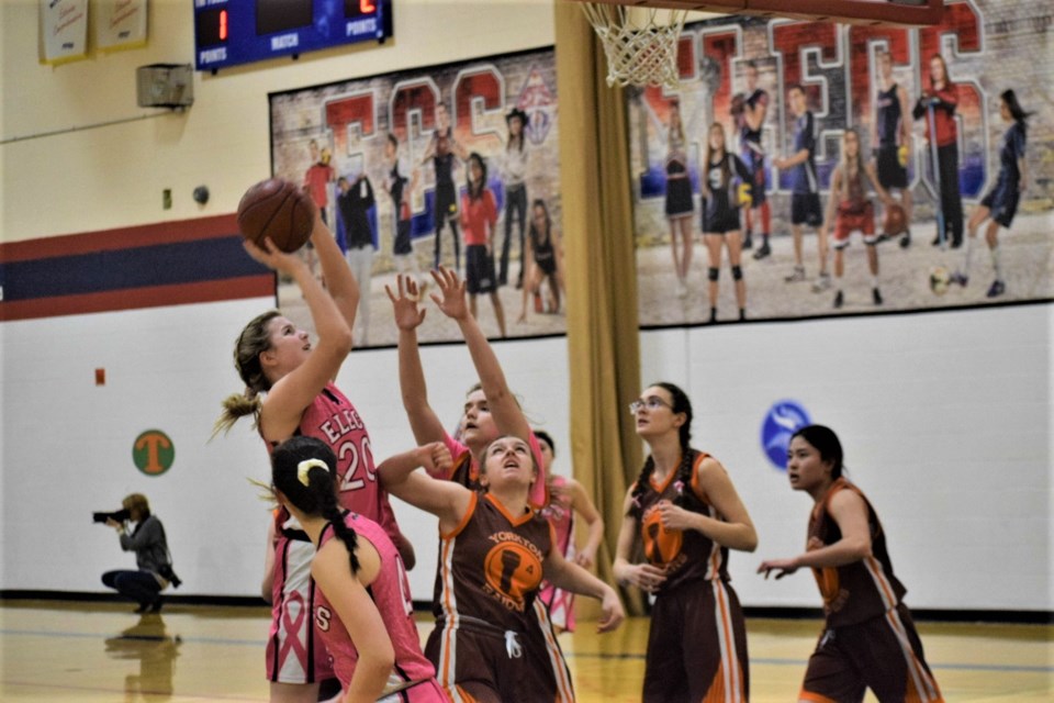 The Estevan Comprehensive School Elecs senior girls basketball team is hosting their annual Shoot for a Cure tournament. 