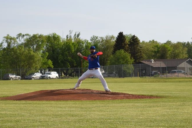 Starting pitcher Tanner Denesowych had an excellent game on the mound for the Supers against the visiting Parkland Pirates on June 17, pitching six strong innings to pick up the victory.