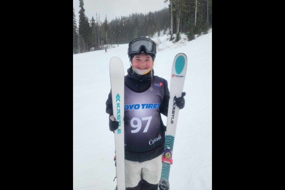 Talance Kalmakoff competed at a junior national skiing competition in Whistler, B.C. March 22 to 24.