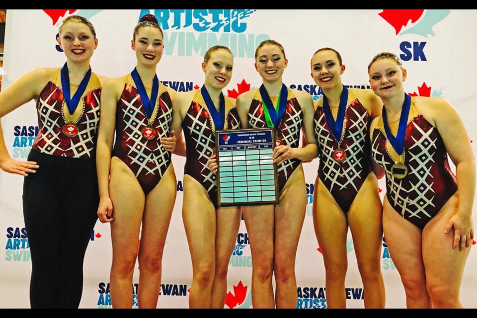 The girls of the Southeast Connections team won gold in the Junior Free Team event