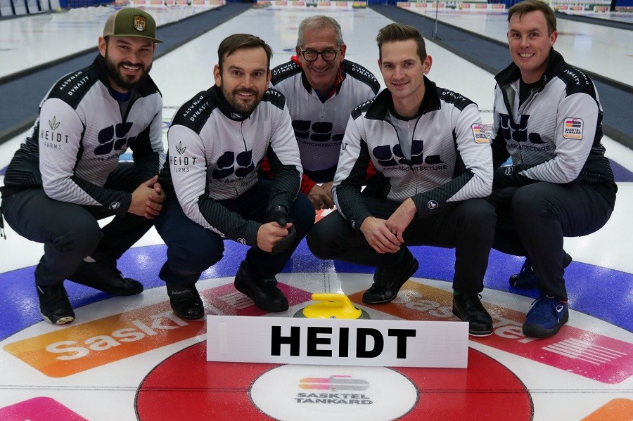 Team Heidt competing at Saskatchewan men's provincial curling championships in Estevan Feb. 1-5.