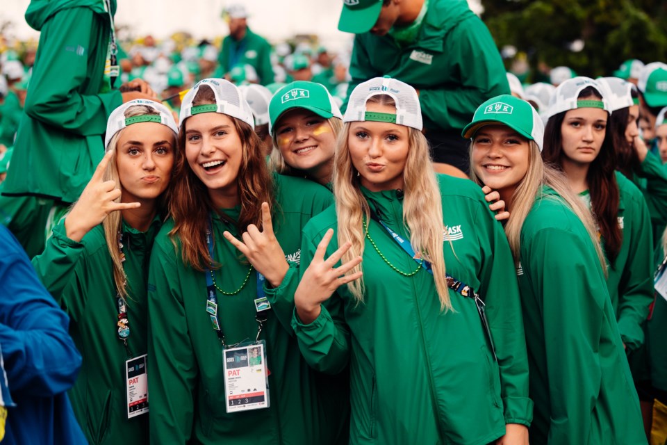 Athletes celebrated during the closing ceremonies.