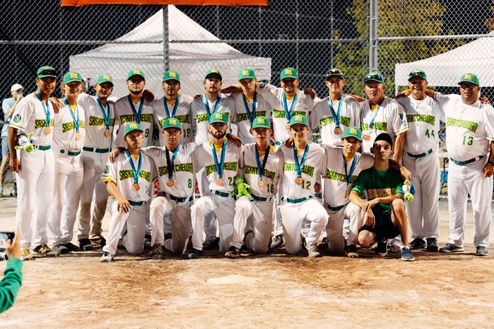 The Team Sask men's softball team won bronze medal.