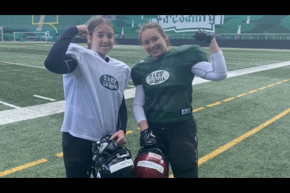 Shayden Magnus and Tilka Chapman will compete in the first ever 2022 Women’s Under-18 Tackle Football Championship.