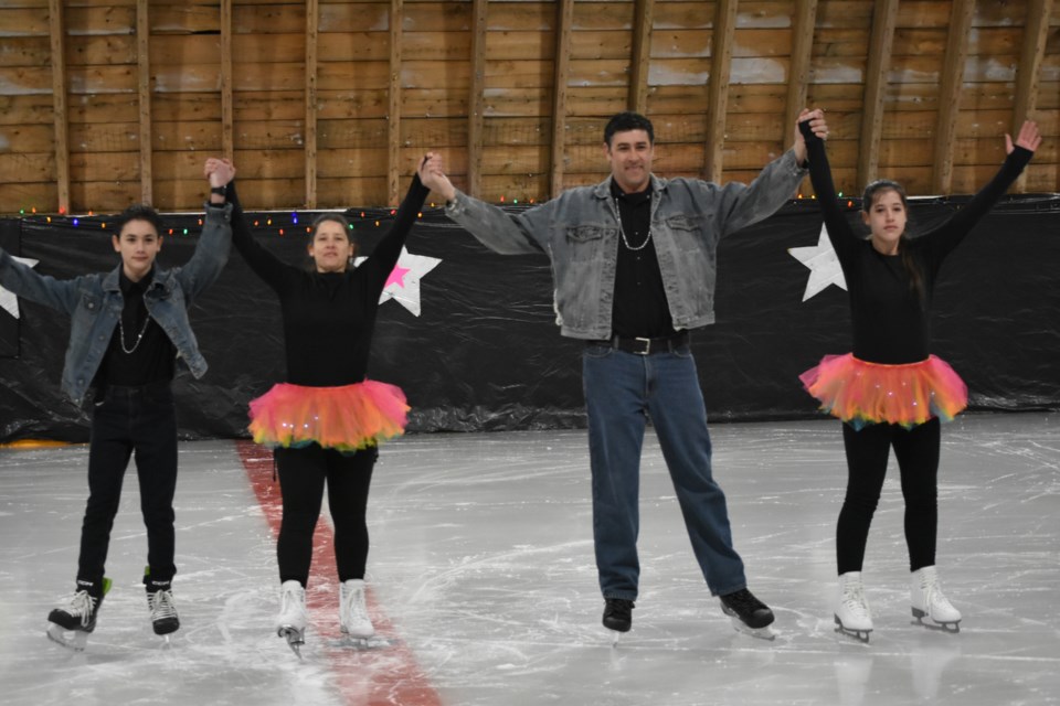 The South African family, William, Stefanie, Willem and Phoebe Wilkinson of the RM of Cote skated to ABBA’s Mamma Mia at the Togo Figure Skating Carnival on March 5. The Wilkinsons were one of eight presentations during the show. 