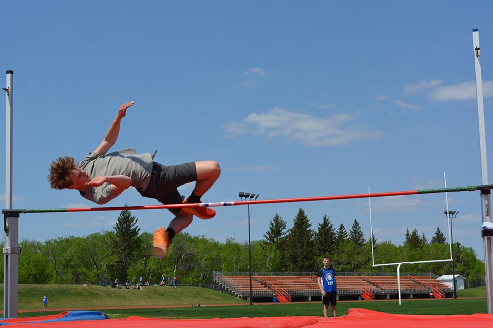 Henry Craig captured first place in all three jumping events, including the high jump at pre-district competition in Yorkton.