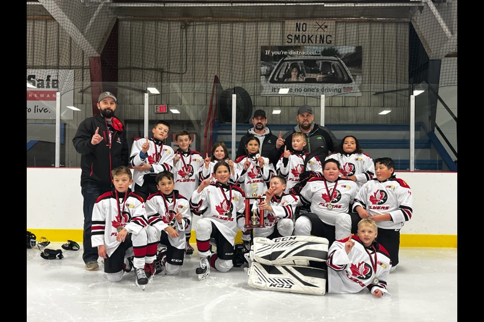 The Kamsack Flyers played a close final with the Melville Millionaires, and at the end took home the 2023 U11 Championship A-Side Trophy at the Dec. 2 Kamsack Tournament. 