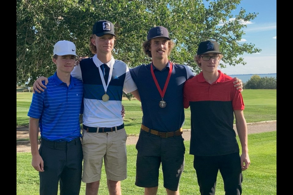 UCHS boy's golf team that included Thomas Snell, Denim O'Donnell, Hunter Sperle and Layne Parker also competed at Sept. 14 District Golf championship.