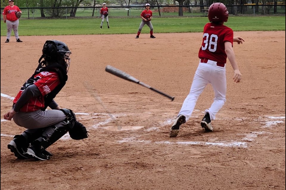 Photo from an earlier season action with a Unity Cardinals team.  The 11U Cardinals are hosting a provincial championship at home July 15-17.