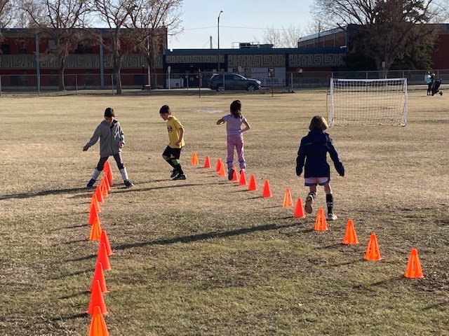 Skills and drills were part of practises before the season kicked off for the Unity Strikers Soccer Club.