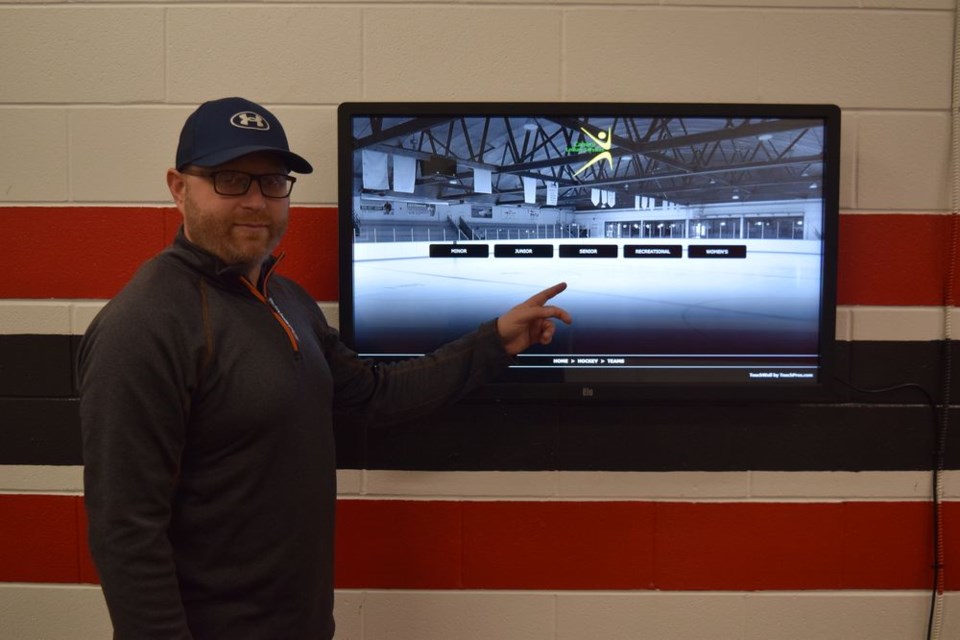 A unique digital trophy cabinet and archive is being unveiled at the Canora Civic Centre as the new hockey season gets underway. Aaron Herriges, director of leisure services, said visitors to the Civic Centre can navigate the touch screen to find the information and/or pictures they are looking for regarding past Civic Centre hockey and figure skating memories, or even the 1969 Construction of the Canora Civic Centre (six months after the Centennial Rec Centre burned down). / Rocky Neufeld