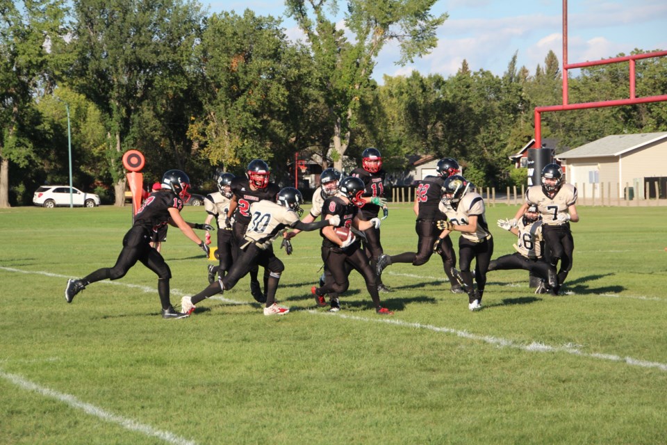 Unity Warriors battled out a win in a pre-season exhibition game that equated into a season opener win Sept. 9.