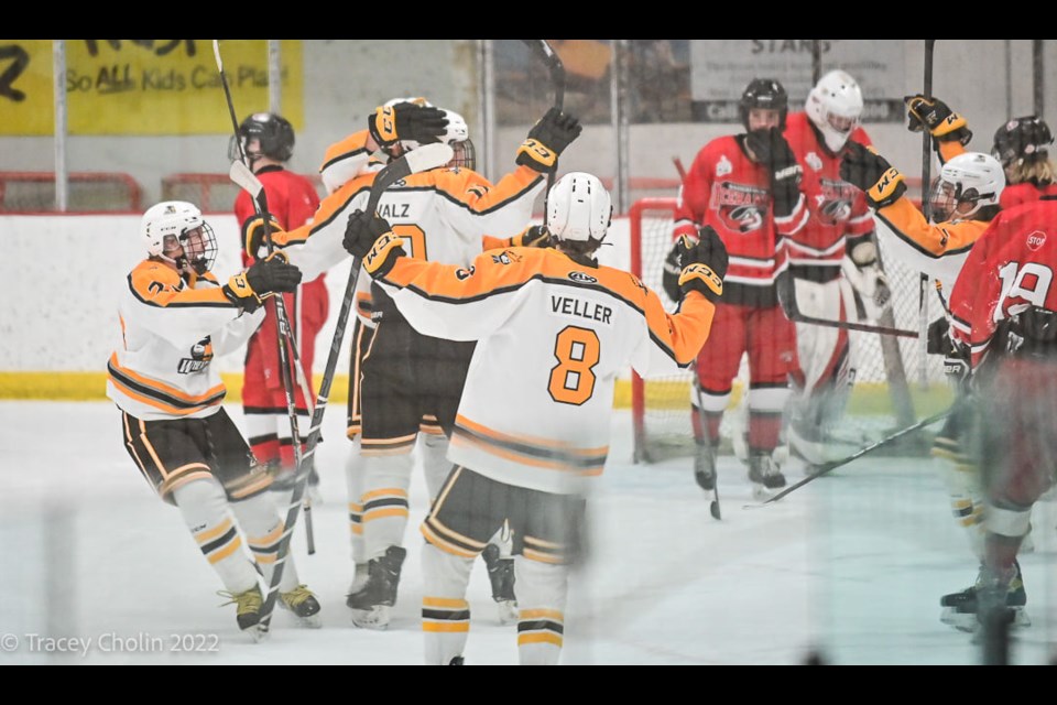 The U18AA West Central Wheat Kings continue to wow the crowds in their playoff quest for a Centre Four Division title, and a spot in the SAAHL championship final. (Photographer Tracey Cholin)
