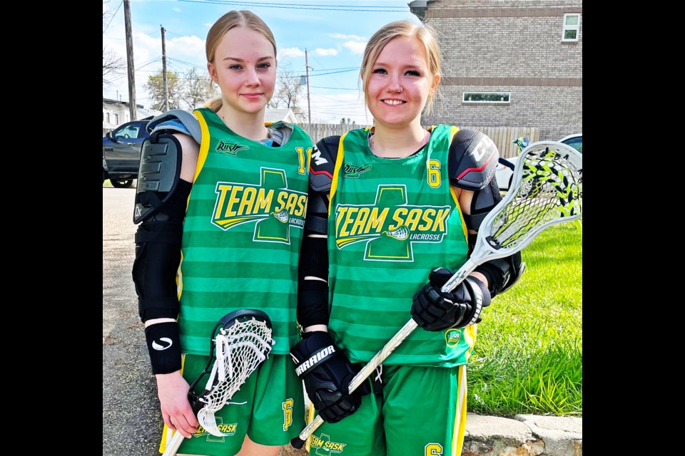 Field lacrosse players Callie Dammann and Bethany Honig are excited to be part of Team Sask heading to the Canada Summer Games.