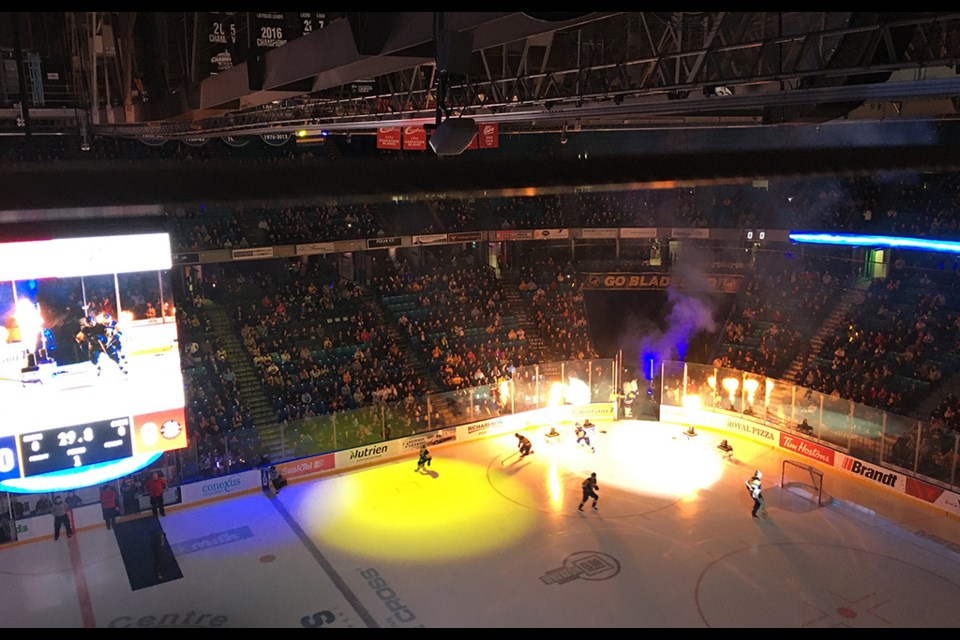 More than 11,000 hockey fans attended Friday's game in Saskatoon.