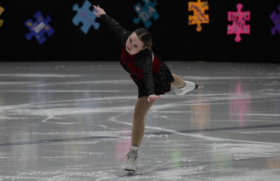 Graduating skater Avery Paradis during her solo to You’ll Be Alright Kid.