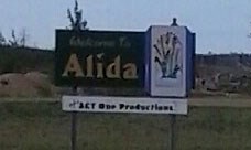 Welcome sign Alida