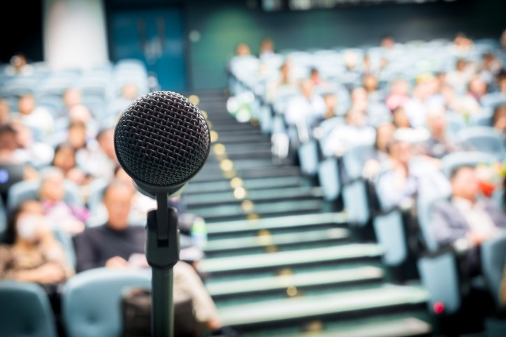 Microphone with Crowd 