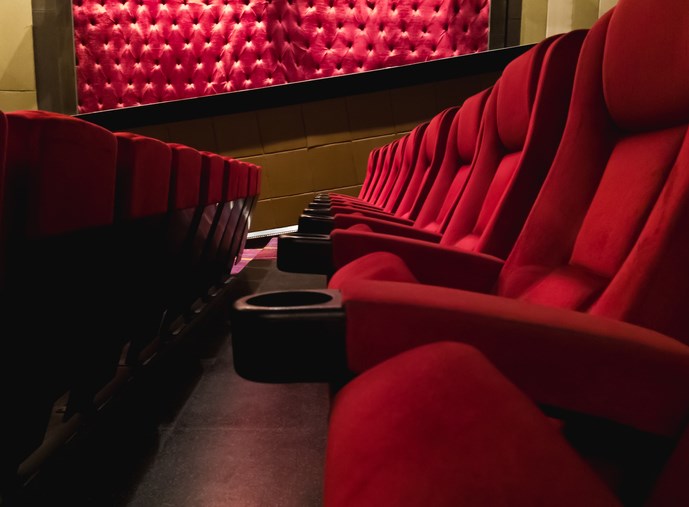 movies Red cinema velvet seats with 