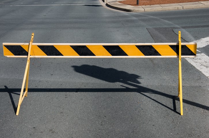 street closed barrier