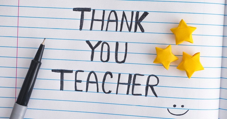 Thanks Teachers Note