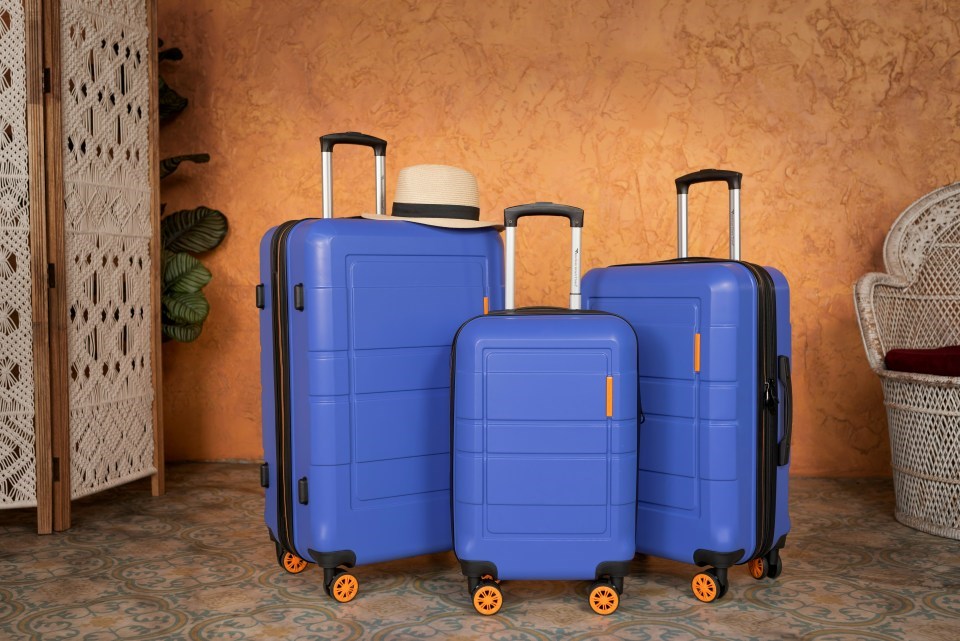 american-green-travel-luggage-stock