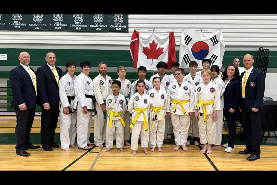 Members of the Estevan TaeKwon-Do Club were at a recent meet with Saskatchewan and Alberta athletes. 